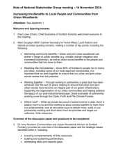 National Stakeholder Group - Note of meeting - Urban woodlands - 14 November 2024